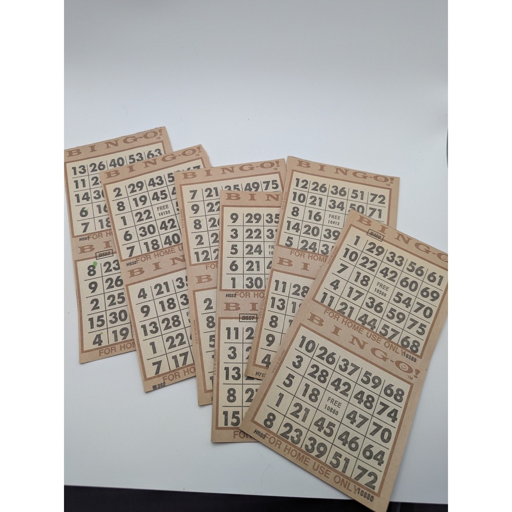 Vintage‎ Bingo Paper Game Cards Lot of 52 Sheets Cards Junk Journal Ephemera